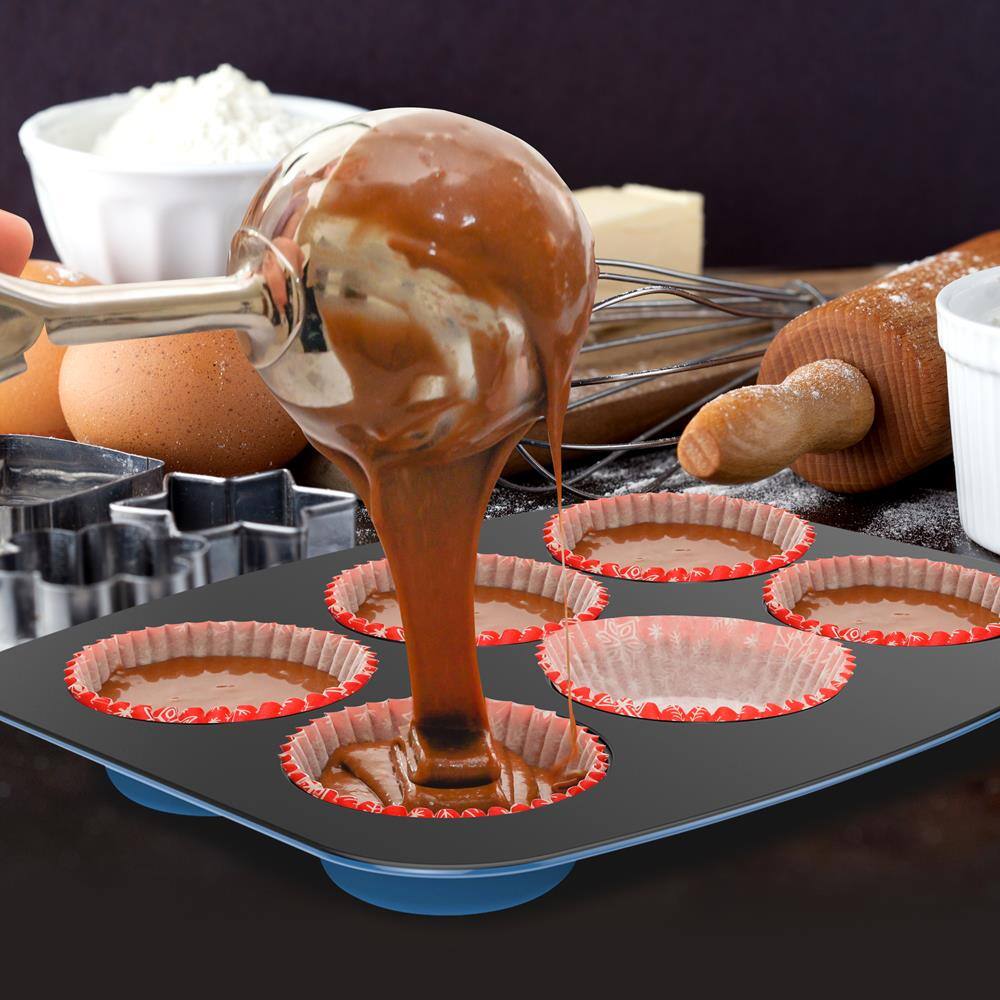 Alt View 6. NutriChef - NutriChef 8-Piece Nonstick Stackable Bakeware Set - None.