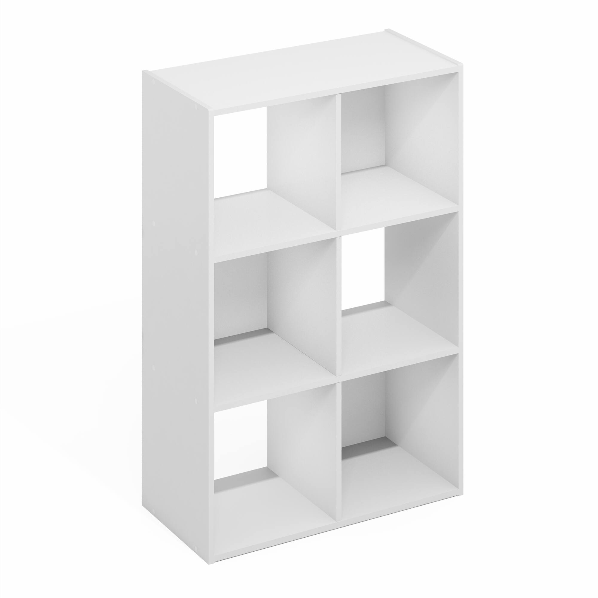 Alt View 4. Furinno - Pelli Cubic Storage Cabinet, 3x2 - Plain White.