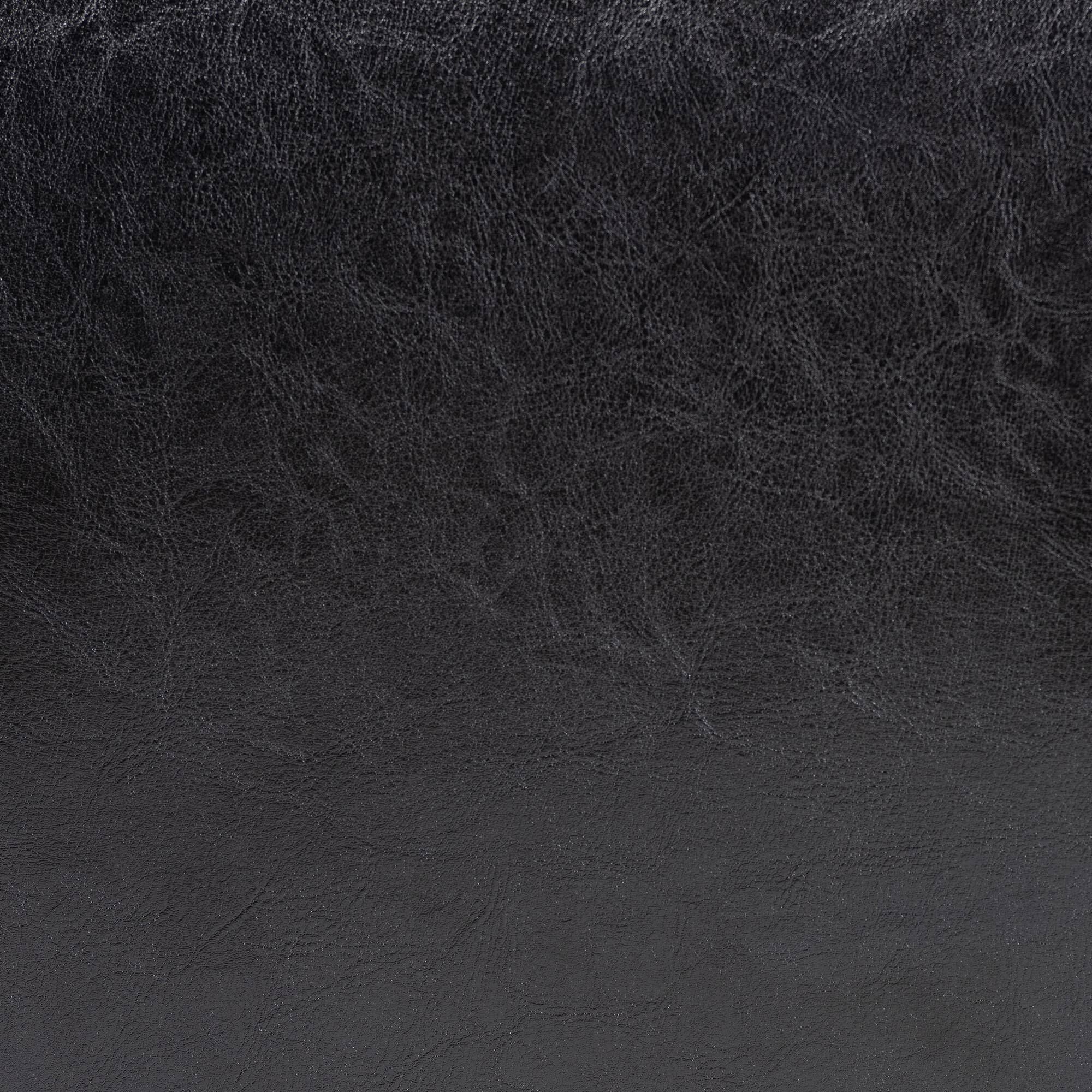 Alt View 1. Baxton Studio - Full Leather Square Ottoman Footstool - Black.