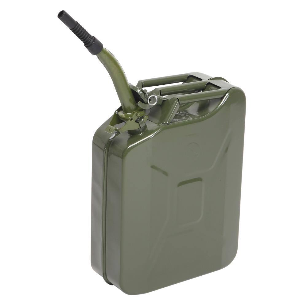 Front. Winado - 5 Gallons Jerry Can Fuel Can 5Gal 20L Gas Gasoline Fuel Backup Steel Tank Spill Proof - Army Green.