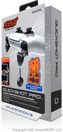 Bionik - PlayStation 5 QuickShot Pro - Custom Trigger Stops - Fast Shooter Triggers - Multicolor
