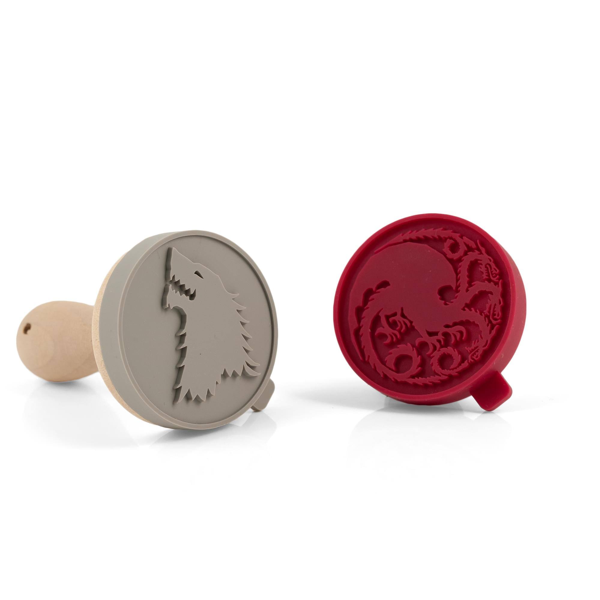 Alt View 10. Nerd Block - Game Of Thrones Silicone Cookie Stamps | Dire Wolf & Dragon Stamps | Set Of 2 - Red.