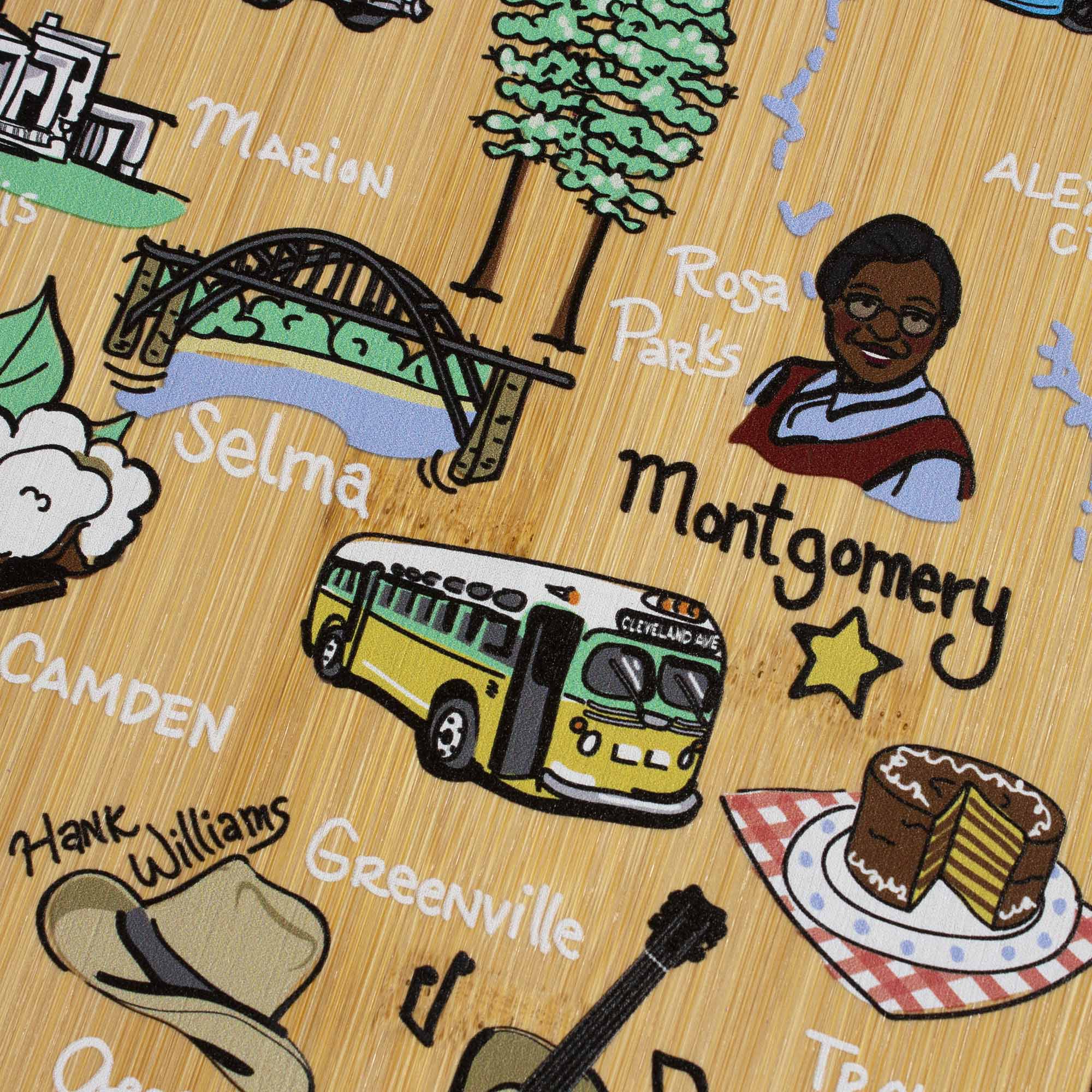 MARION  
ALEX  
Rosa Parks  
Selma  
CAMDEN  
Montgomery  
CLEVELAND AVE  
Hank Williams  
Greenville  
Ole  
T