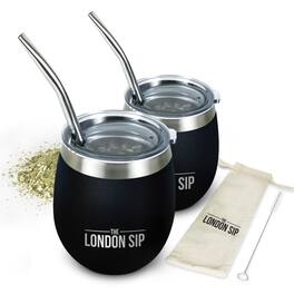 Escali - London Sip Yerba Mate Cup Set 8oz - Black