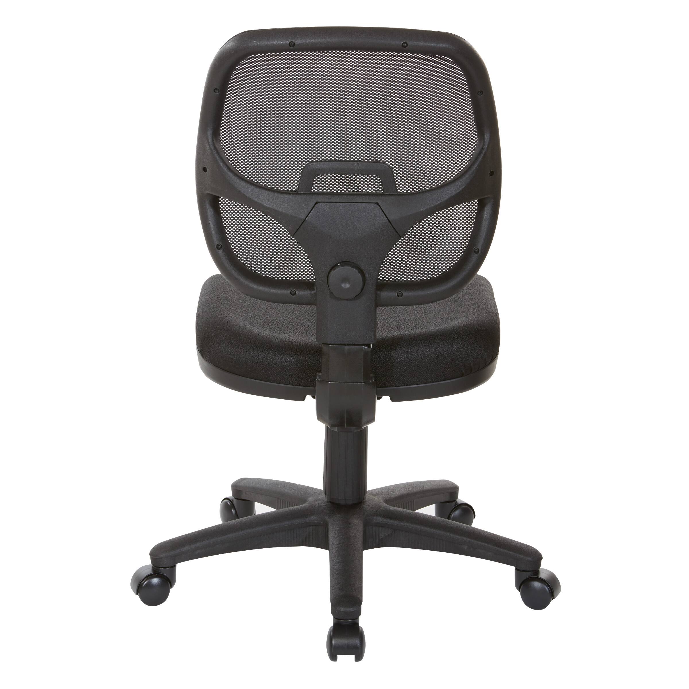 Alt View 12. OSP Home Furnishings - Mesh Screen Back Task Chair with Fabric Seat - Black.