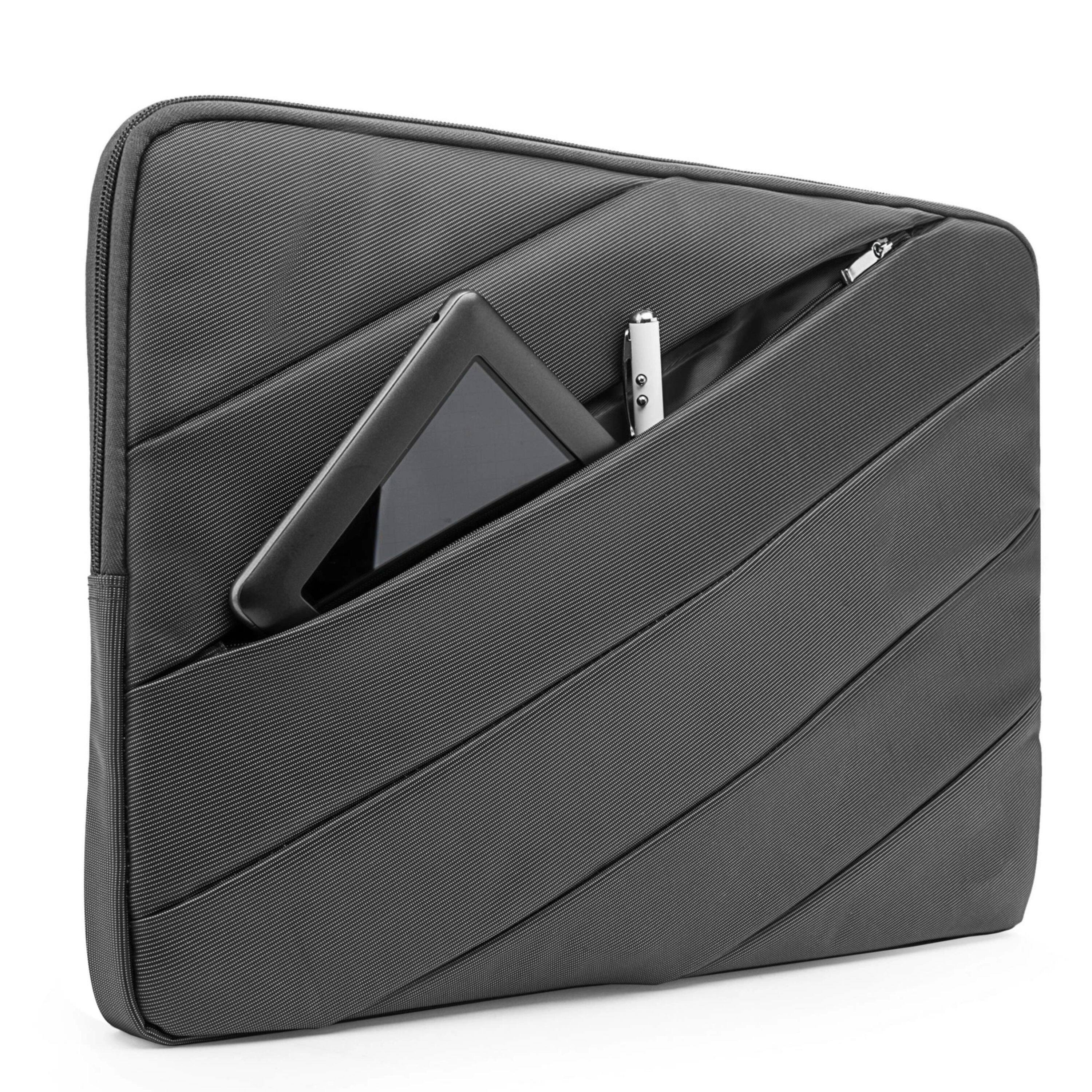 Angle. Kitcheniva - Padded Laptop Sleeve Stand Bag For 15" Laptop Gray - Gray.