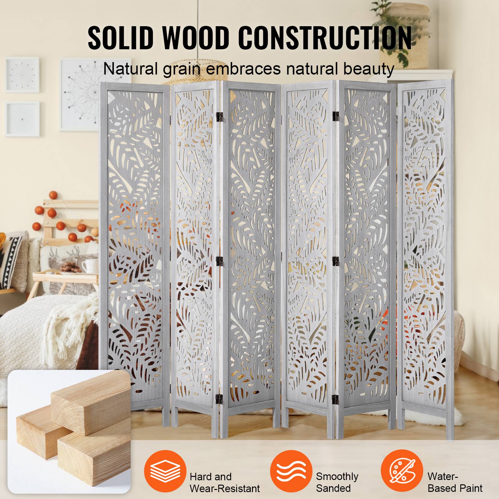 SOLID WOOD CONSTRUCTION  
Natural grain embraces natural beauty  

- Hard and Wear-Resistant  
- Smoothly Sanded  
- Water-Based Paint