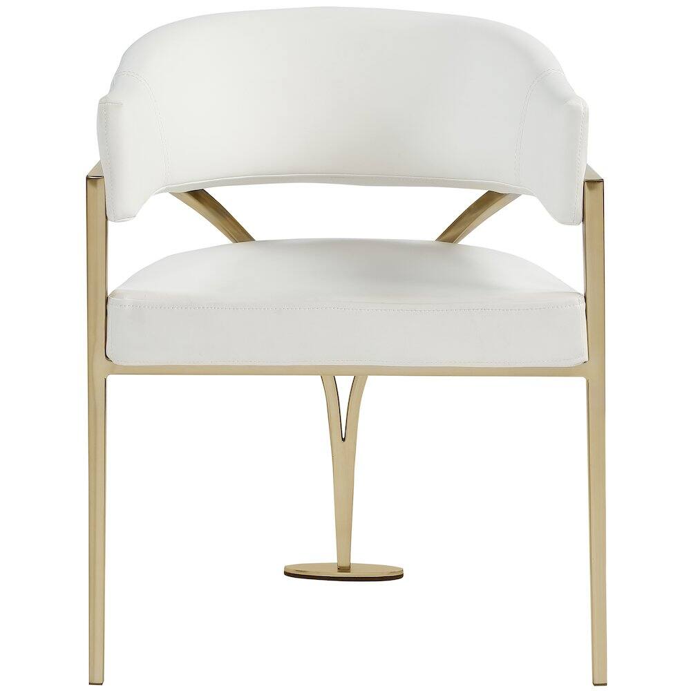 Alt View 2. Meridian Furniture - Madelyn Cream Vegan Leather Dining Chair, Set of 2 - Beige.