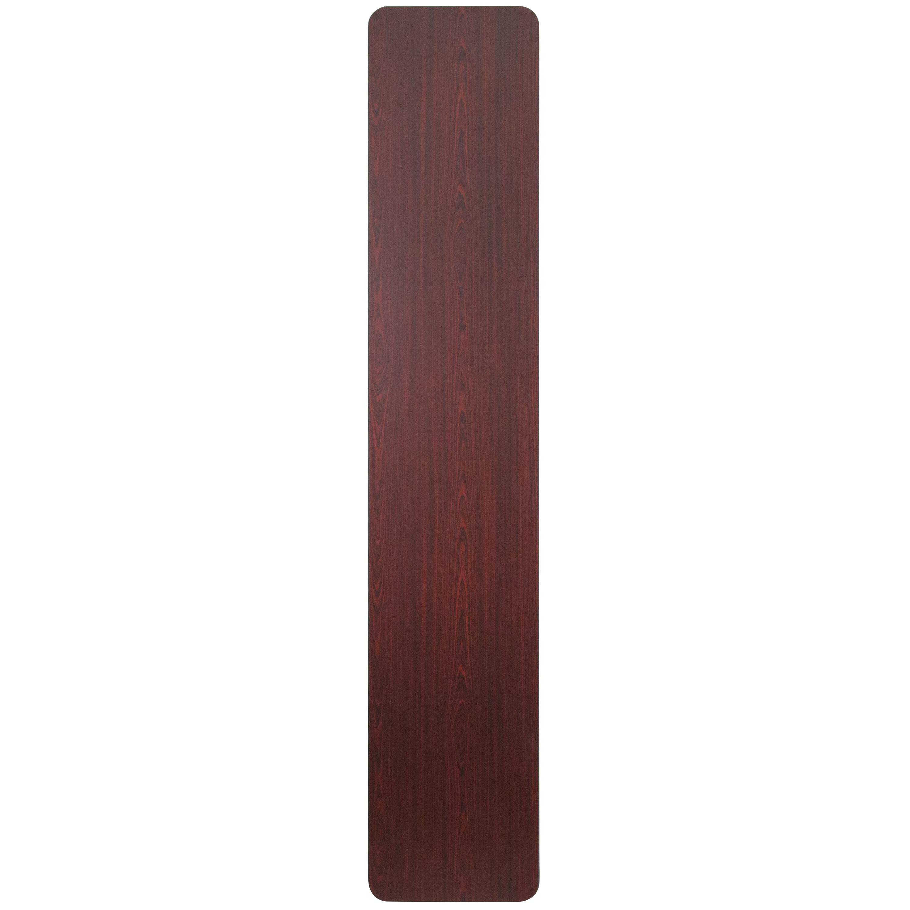 Alt View 15. Alamont Home - 8-Foot Mahogany Melamine Laminate Folding Training Table - Mahogany.