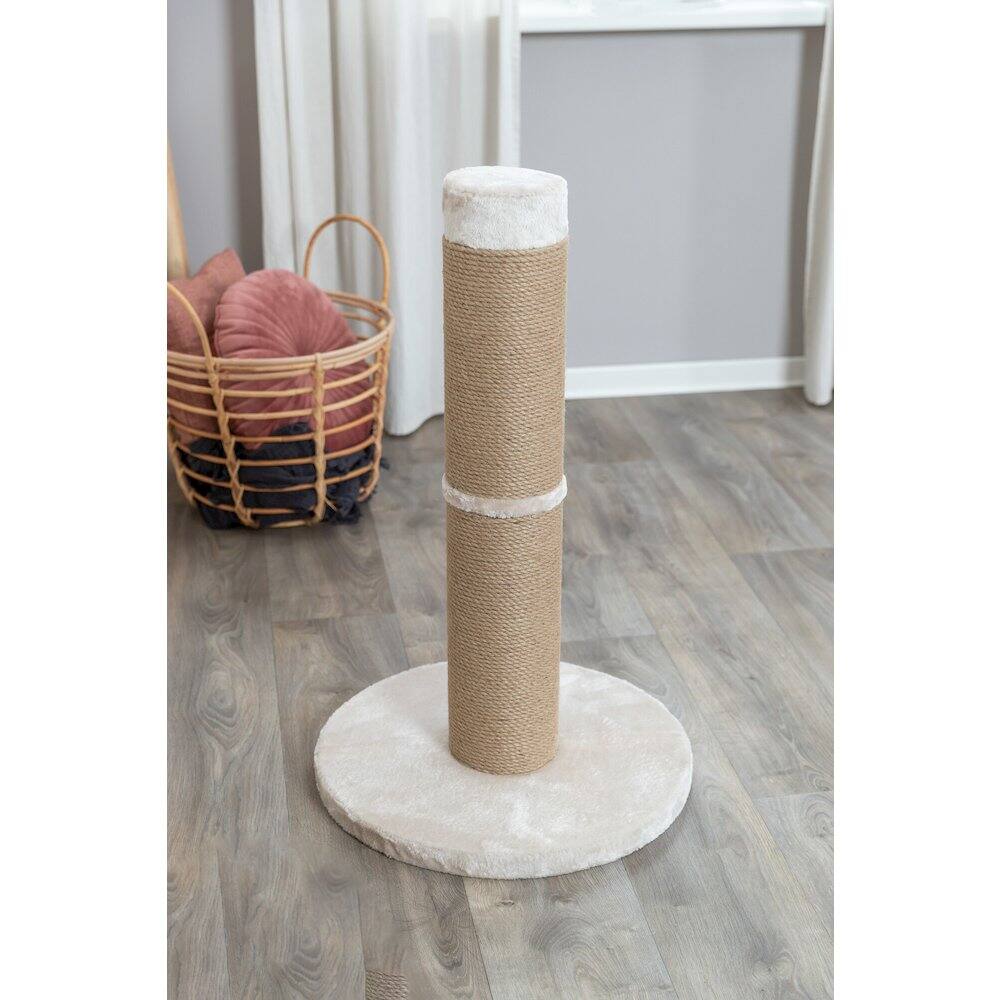 Alt View 3. TRIXIE - Rue Sisal & Plush 31.5" XXL Cat Scratching Post for Large Cats, Plush Base - Brown.