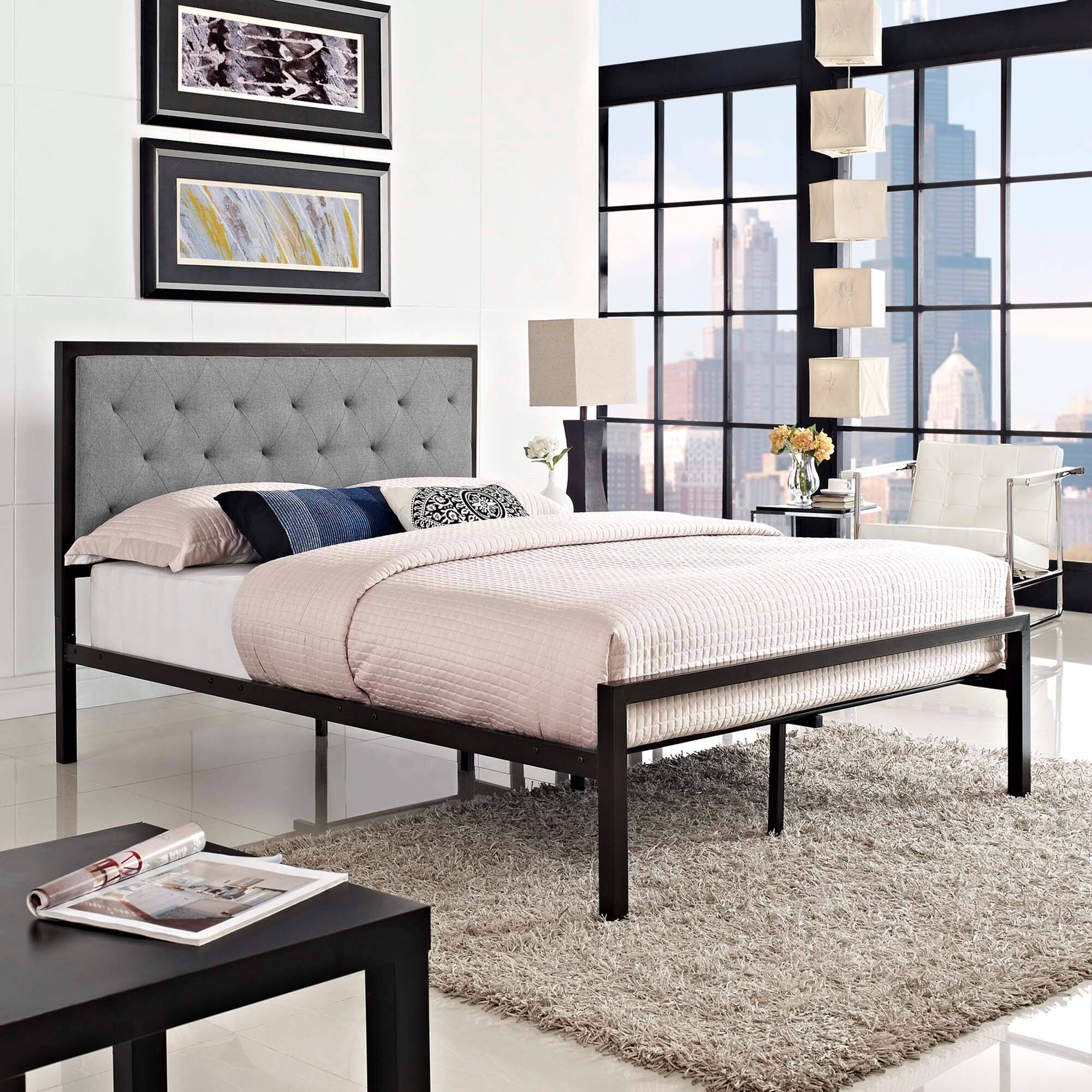 Alt View 3. Modway - Horizon Stainless Steel Twin Bed Frame - Silver.