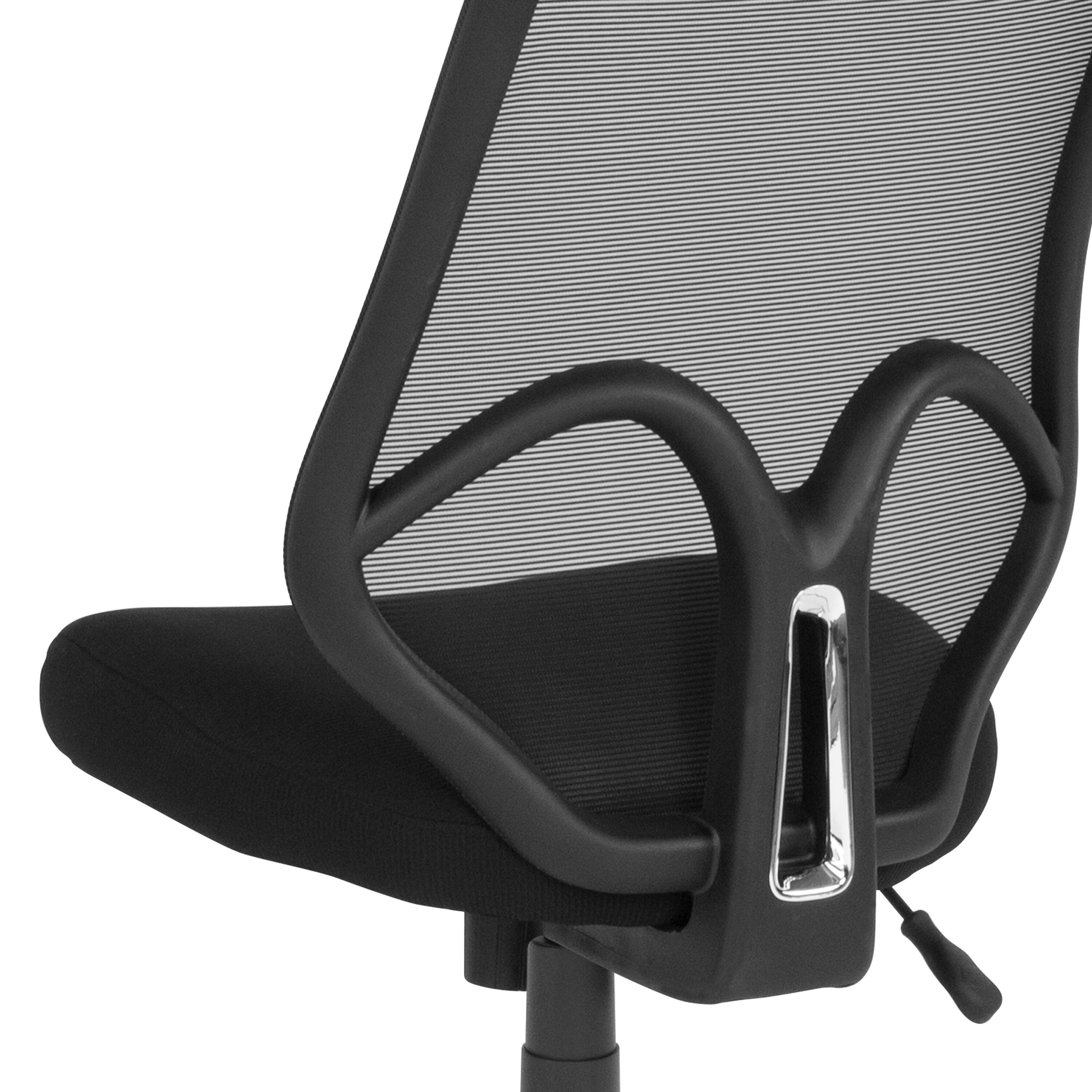 Alt View 8. Emma + Oliver - High Back Flexible Mesh Office Chair - Black.