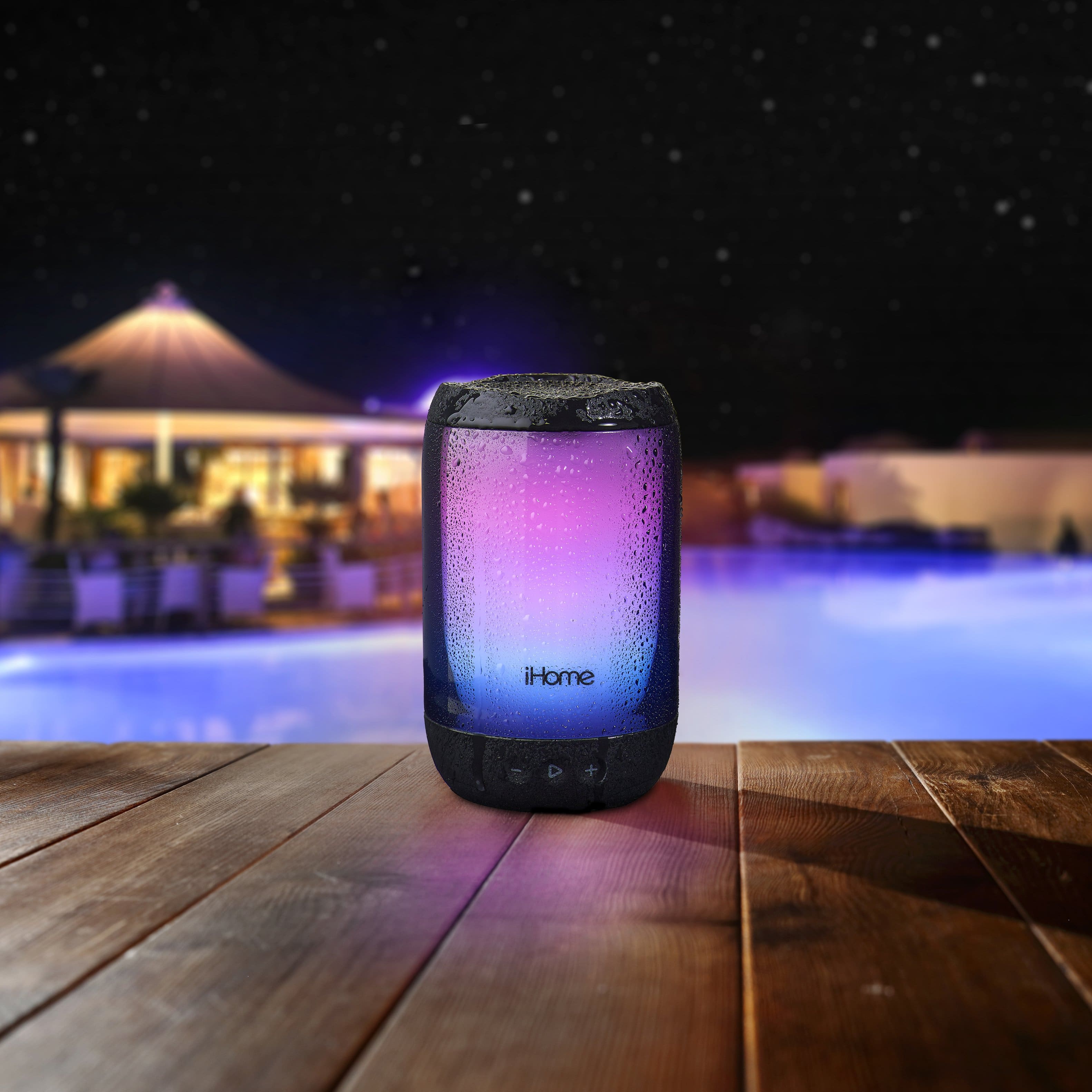 Alt View 13. iHome - Rechargeable Waterproof Bluetooth Speaker - Black.