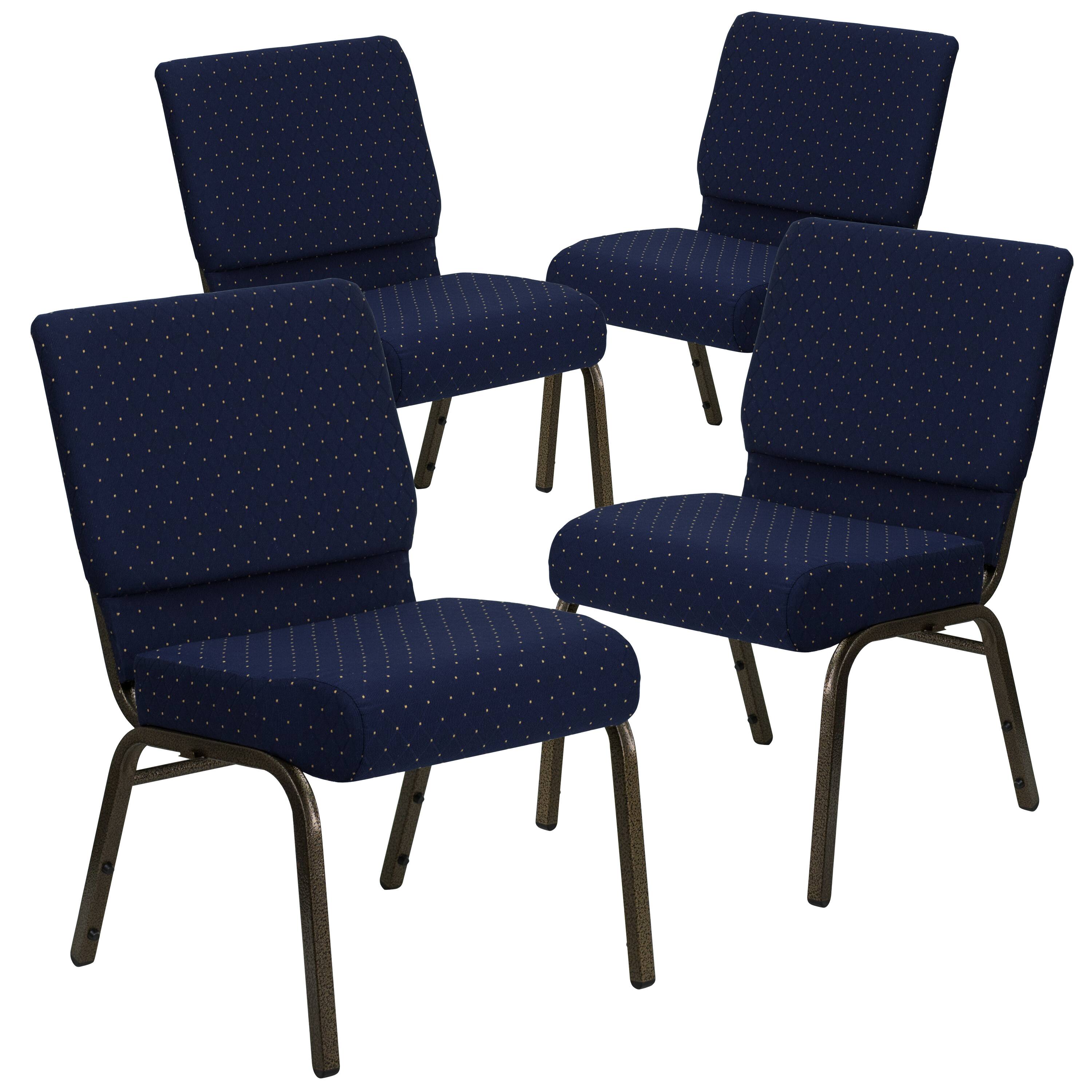 Navy Blue Dot Patterned Fabric/Gold Vein Frame