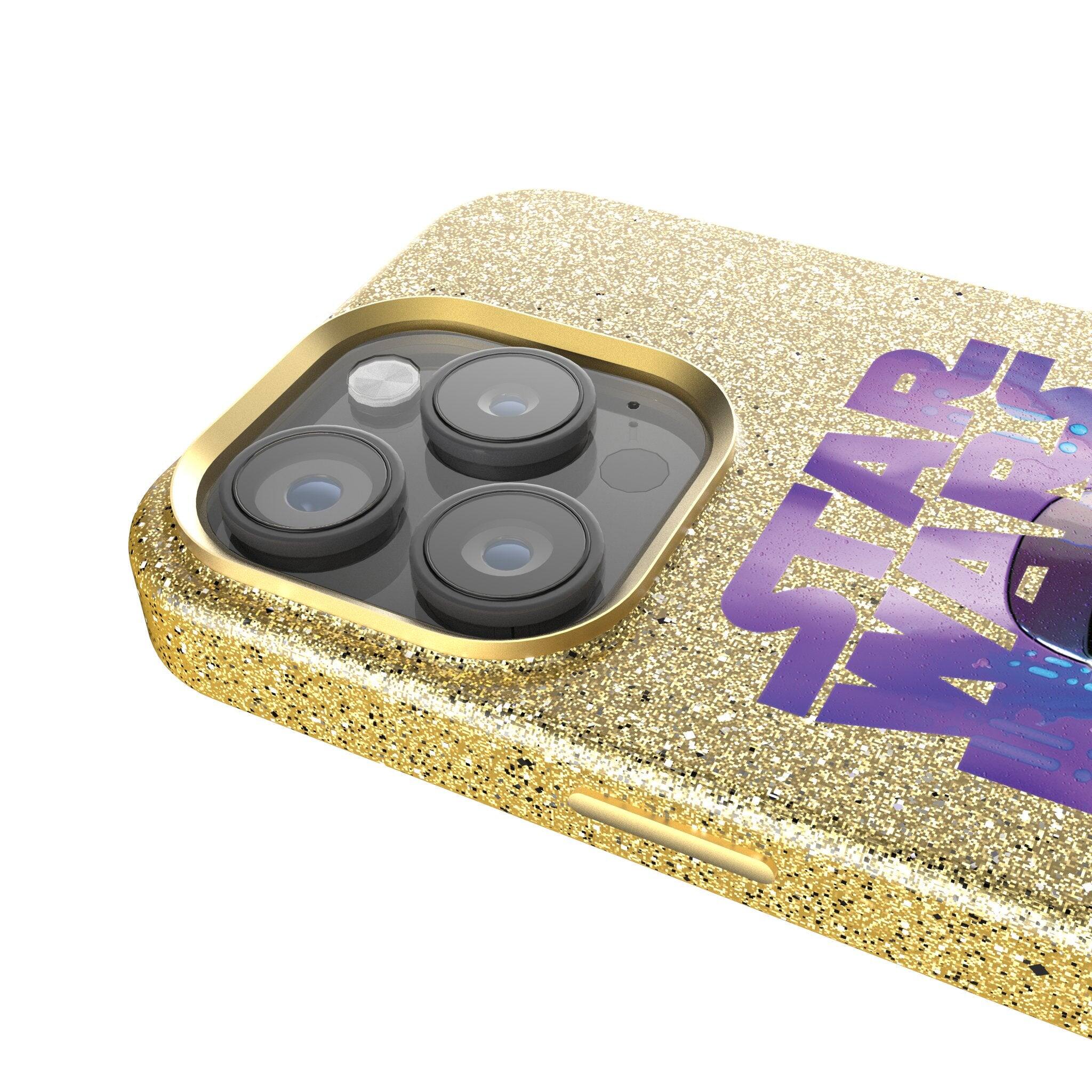 Back. Keyscaper - Star Wars: A New Hope Portrait Collage Gold Bling Phone Case - Apple iPhone 14 Plus - Stormtrooper.