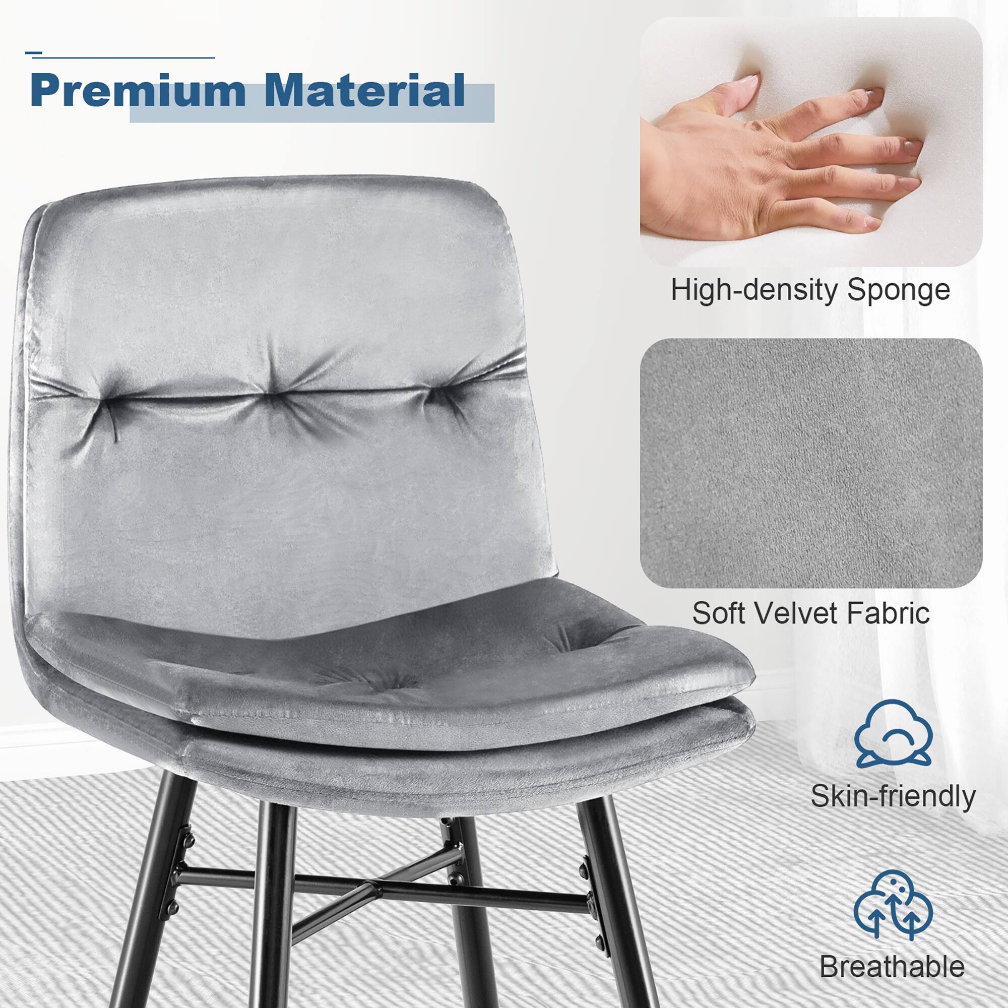 Premium Material
High-density Sponge
Soft Velvet Fabric
Skin-friendly
Breathable