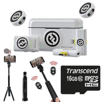 HOLLYLAND LARK M2 DUO Combo Mic System with Foldable Tripod & 16GB HOLLYLAND LARK M2 DUO Combo Mic System with Foldable Tripod & 16GB