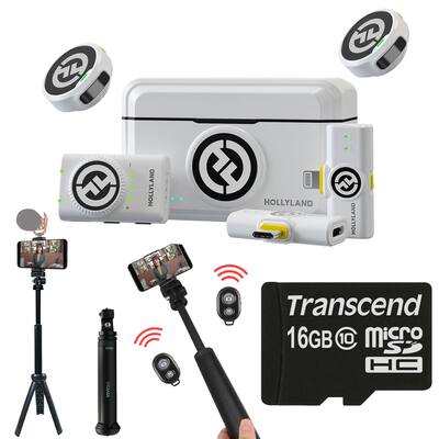 HOLLYLAND LARK M2 DUO Combo Mic System with Foldable Tripod & 16GB HOLLYLAND LARK M2 DUO Combo Mic System with Foldable Tripod & 16GB