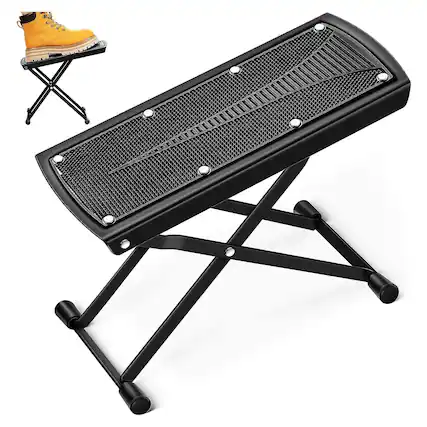 Front. 5 CORE - 5Core Guitar Foot Stool Height Adjustable Folding Leg Rest Classical Footrest.