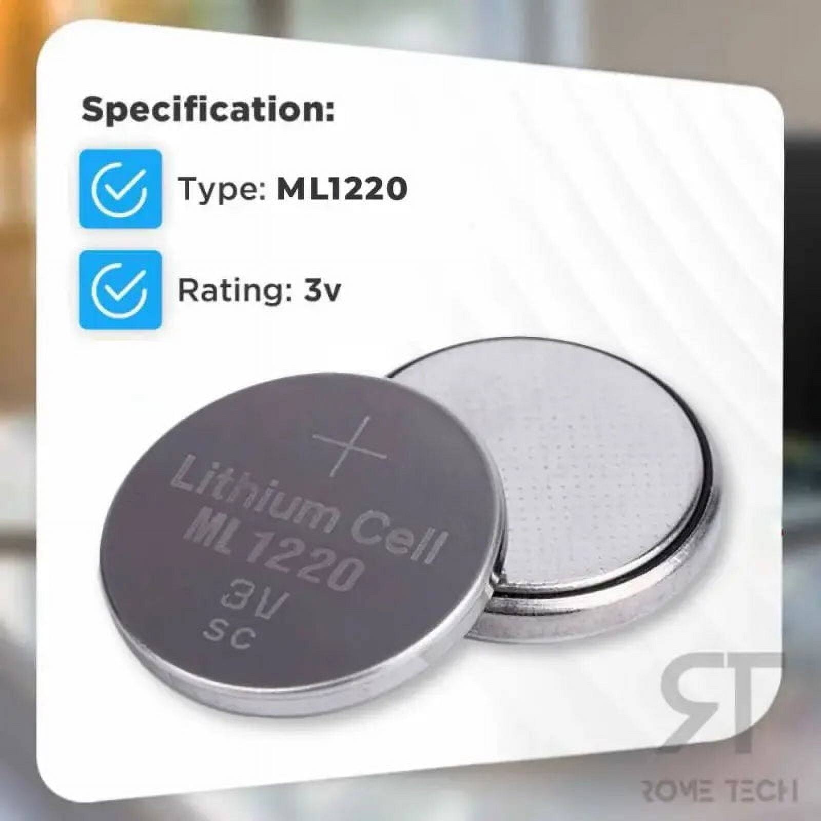 Specification:  
Type: ML1220  
Rating: 3v  

Lithium Cell  
ML1220  
3V  
SC  

ROME TECH