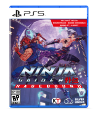 PS5. Includes soundtrack, bande originale, booklet, livret. Ninja Gaiden: Ragebound. Rating pending. Cote et attente. RP. ESRB. KT. Silver Lining.
