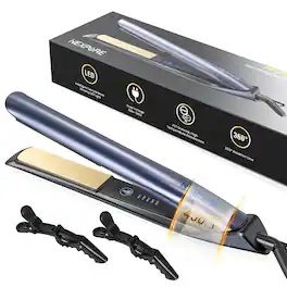 NEXPURE - 1 inch Hair Straightener Flat Iron, Ionic Dual Voltage Straightener, Pro Salon Styling Tool