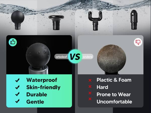 arboleaf VS andere

- Waterproof
- Skin-friendly
- Durable
- Gentle

Plastic & Foam
Hard
Prone to Wear
Uncomfortable