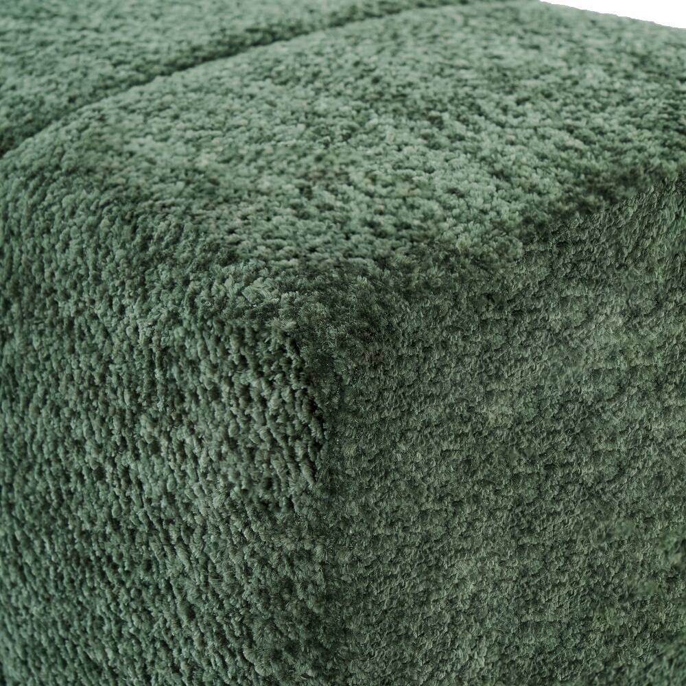 Alt View 8. Ropilly - Ropilly Green Boucle Upholstered Dining Bench Modern Accent Indoor Seating Channel Tufted Wood Frame - Green.