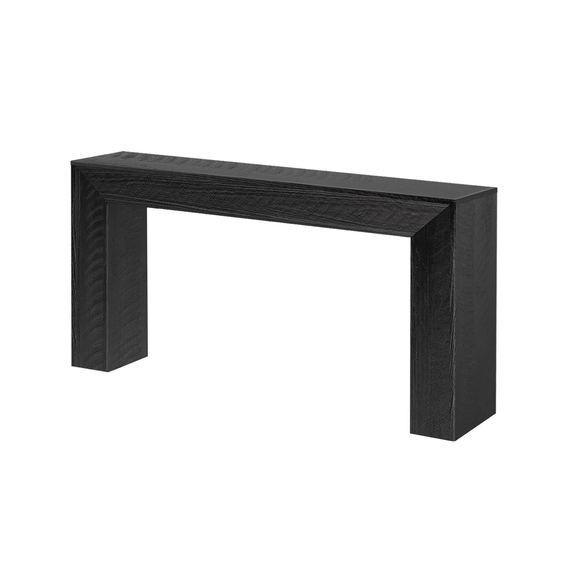 Alt View 4. Plank+Beam - Rustic Grand Console (66in / 1676mm), Rustic Char - Rustic Black.