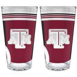 Great American Products - Texas A&M Aggies Two-Piece 16oz. Pint Glass Set - Multicolor