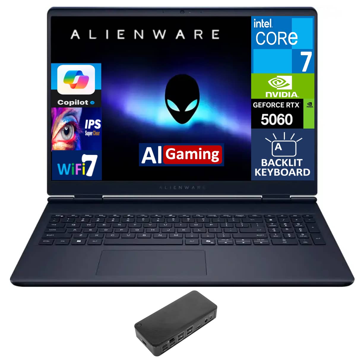 Alienware - 16 Aurora Laptop 16.0 WQXGA (Intel Core 7 240H, 64GB DDR5, 2TB PCIe SSD, Win 11 Pro) - Blue