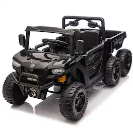 Boyel Living - 3+ 24V Kids Ride On UTV with Parents Remote Control 110W Motor 4Wheel - Black
