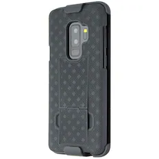 Front. Verizon - Verizon Shell and Holster for Samsung Galaxy S9+ (Plus) - Black - Black.