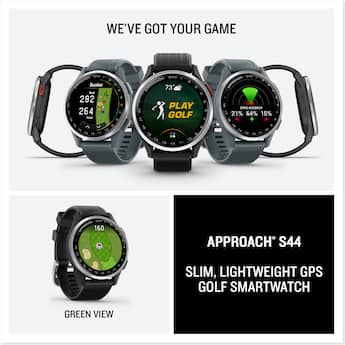Garmin Approach S44 GPS Smartwatch 43mm Anodized Aluminum Silver Garmin Approach S44 GPS Smartwatch 43mm Anodized Aluminum Silver