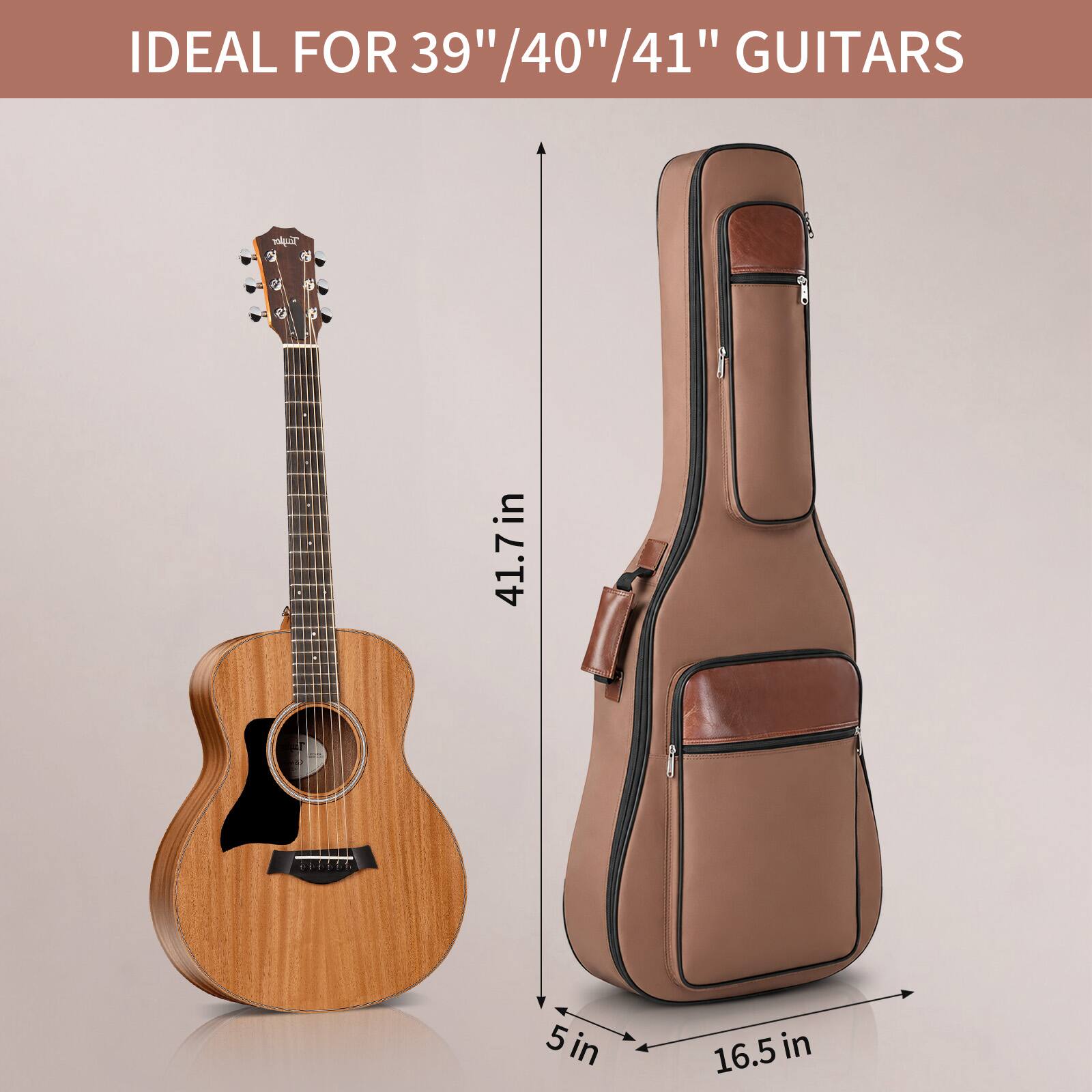 IDEAL FOR 39"/40"/41" GUITARS

41.7in

5in

16.5in