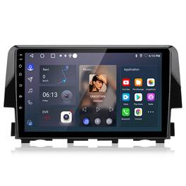 Junsun - 9" carplay Android15 2+64GB For Honda Civic 2016-2020 Car Stereo Radio GPS Navi RDS WIFI SWC DSP BT FM - Black