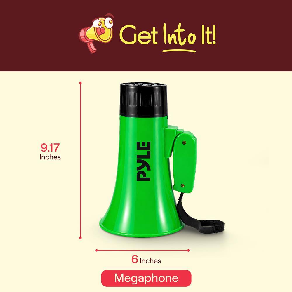 Get Into It! 9.17 Inches PYLE 6 Inches Megaphone