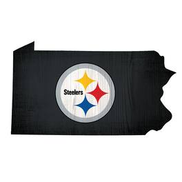Fan Creations - Pittsburgh Steelers 12" Logo State Sign - Multicolor