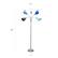 Left. Simple Designs - Simple Designs 5 Light Adjustable Gooseneck Floor Lamp - Silver/Blue Shades.