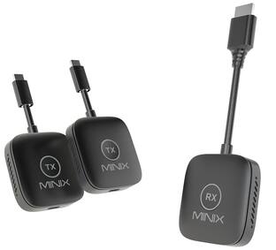 MINIX H4K Trasmettitore E Ricevitore HDMI Wireless 4K – 1080P@60Hz, 50m, Banda Duale 5G+2.4G, Low Latency