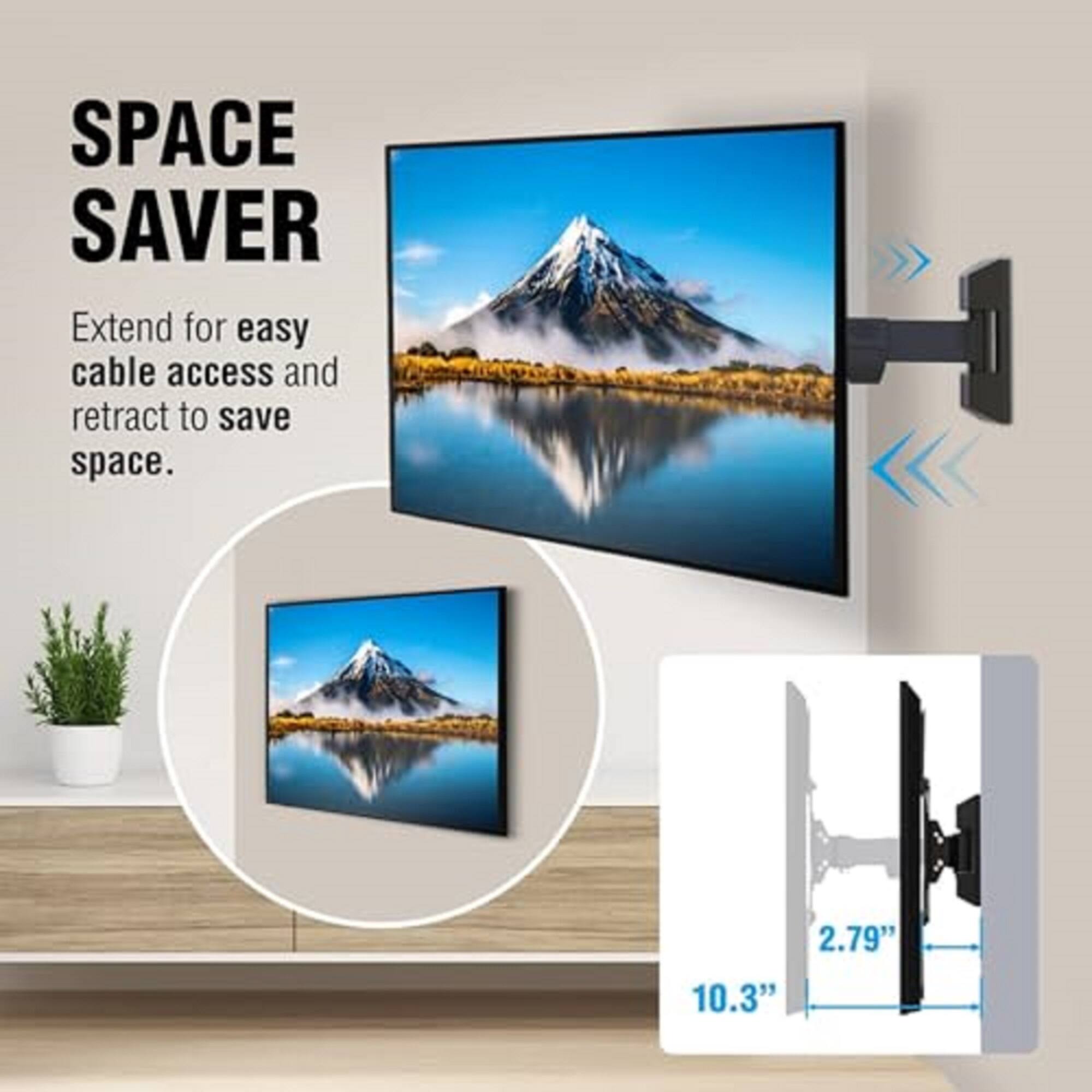 SPACE SAVER

Extend for easy cable access and retract to save space.

2.79" 10.3"