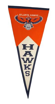 Winning Streak Sports - Atlanta Hawks Classic Oversized NBA Wool Pennant 40 inches long - Multi