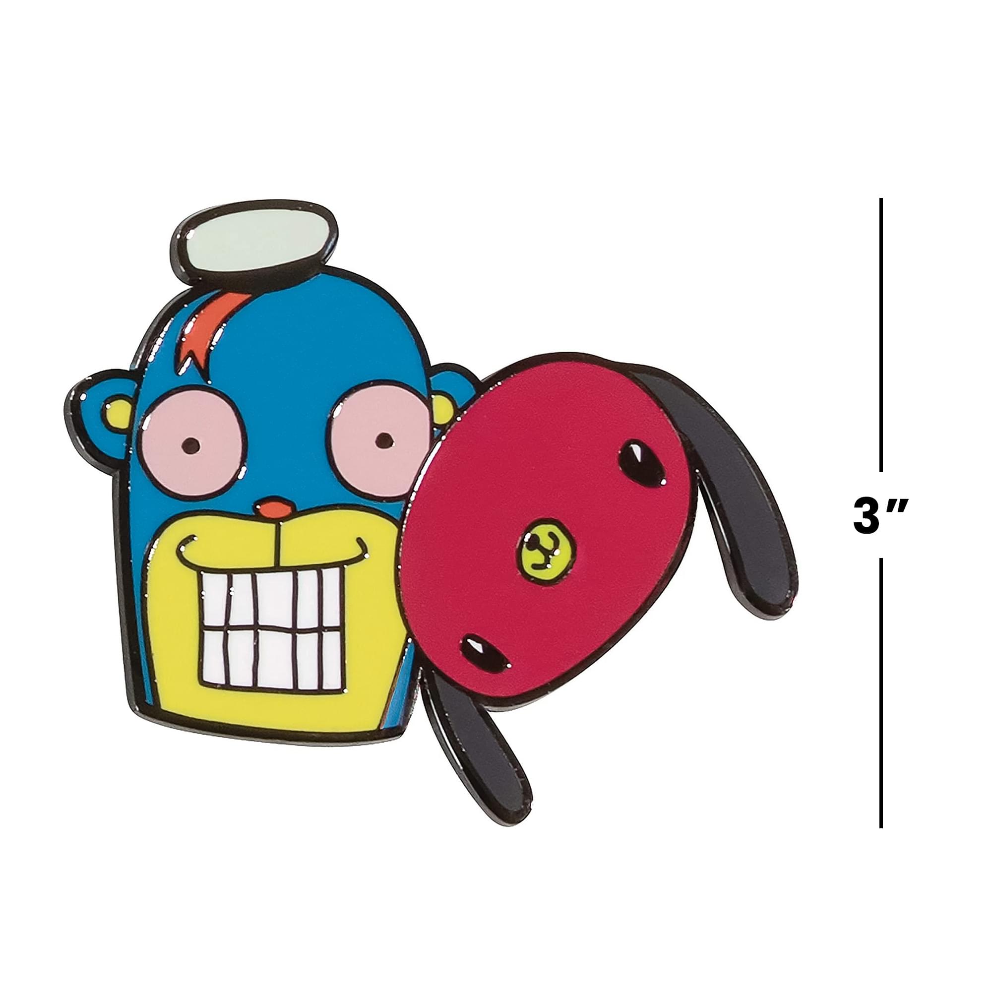 Alt View 2. Dark Horse Comics - Umbrella Academy Hazel and Cha Cha 2.5 Inch Enamel Magnet - Blue.