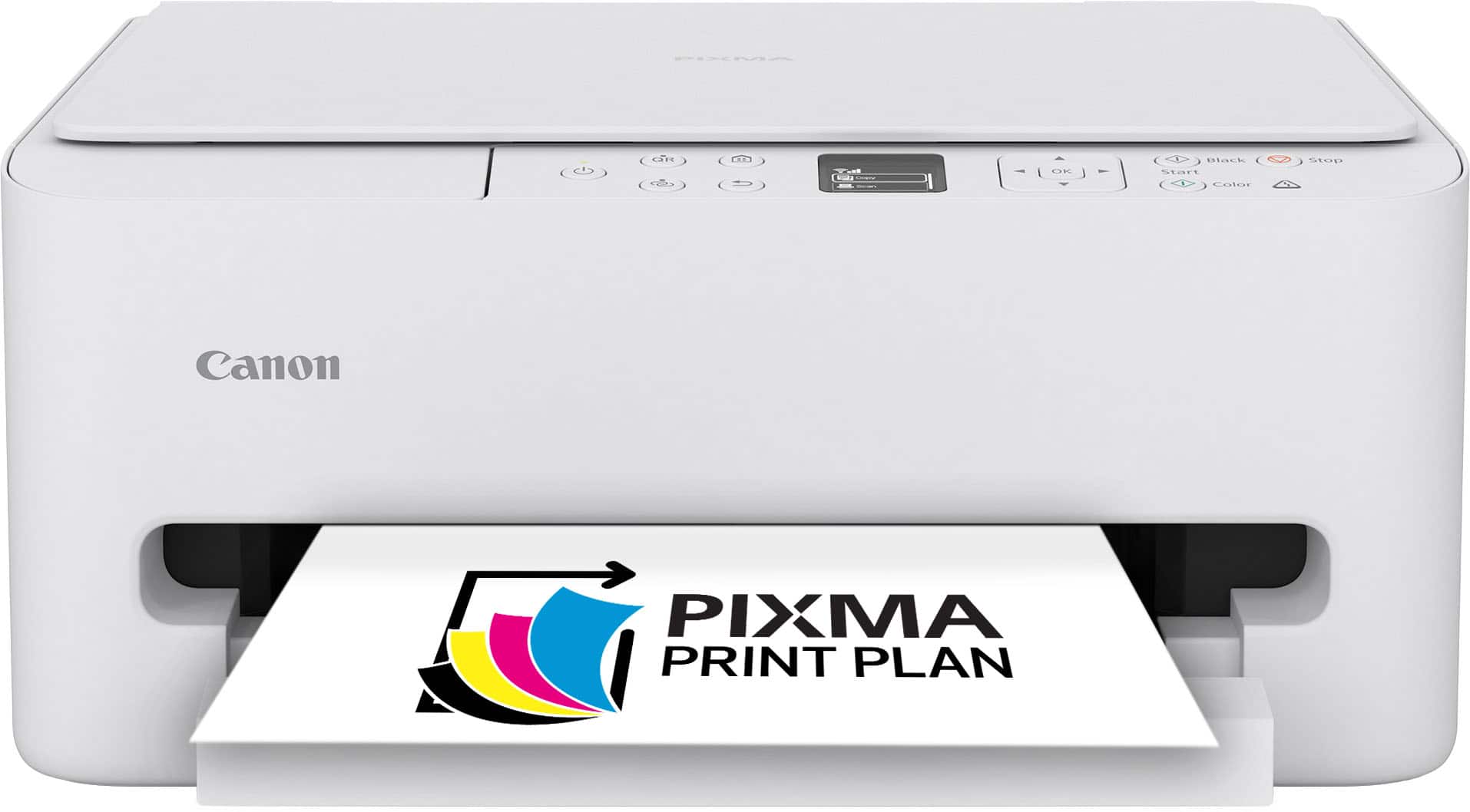 Canon - PIXMA TS6520 Wireless All-In-One Inkjet Printer - White - Front_Zoom