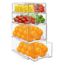 Sorbus - Fridge Drawers - Refrigerator Accessories and Organizer for Fruit, Snacks, Bottles, Cans - Clear 2 Pack