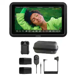 Atomos - Shinobi II 5-Inch HDMI 4K Monitor Bundle with Universal Power Kit
