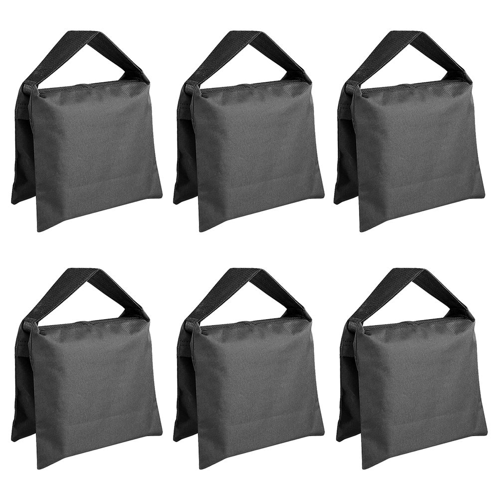 Neewer - 6 Black Sandbags for Light Stands & Boom Arms, Stabilizing Weight Bags for Studio