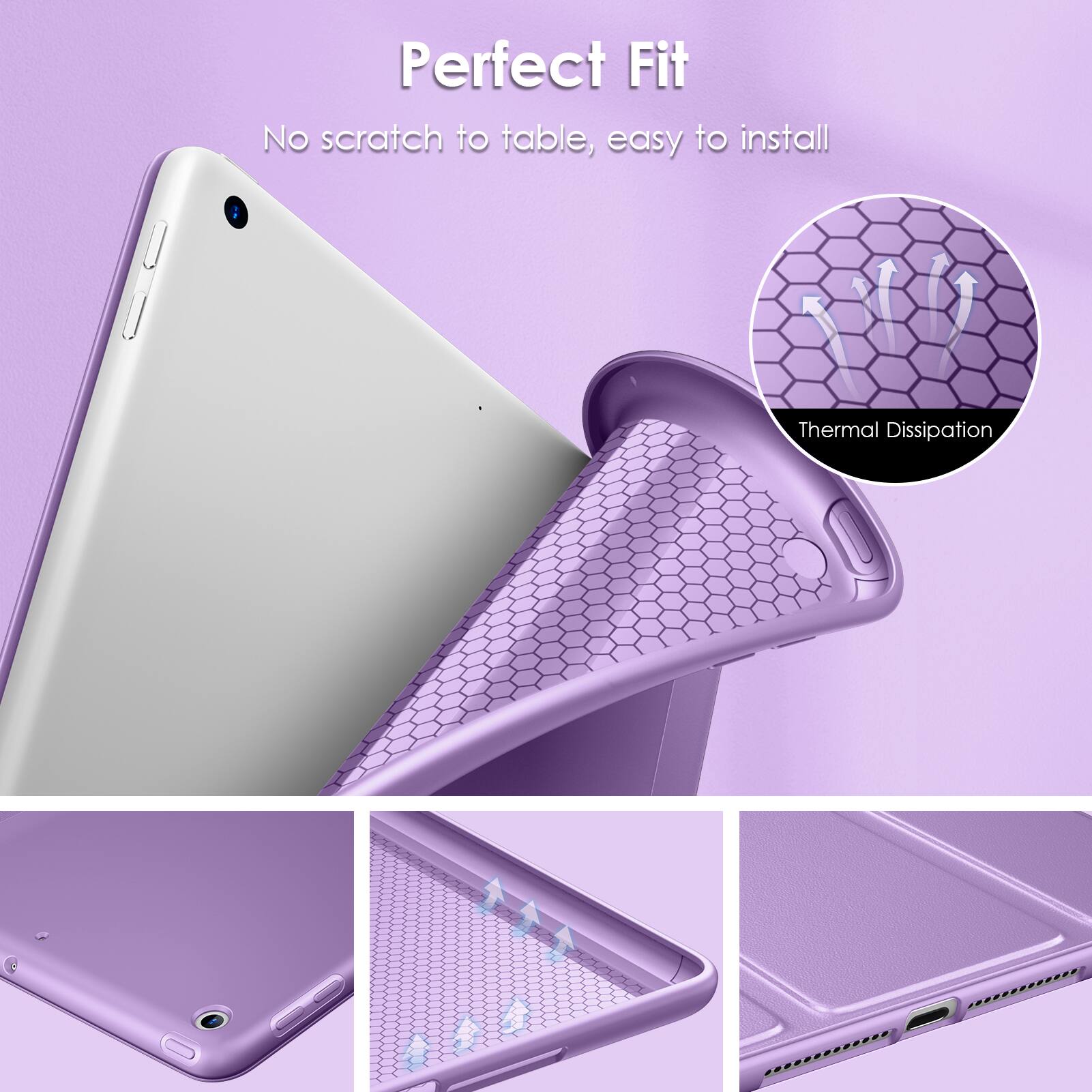 Perfect Fit  
No scratch to table, easy to install  
Thermal Dissipation