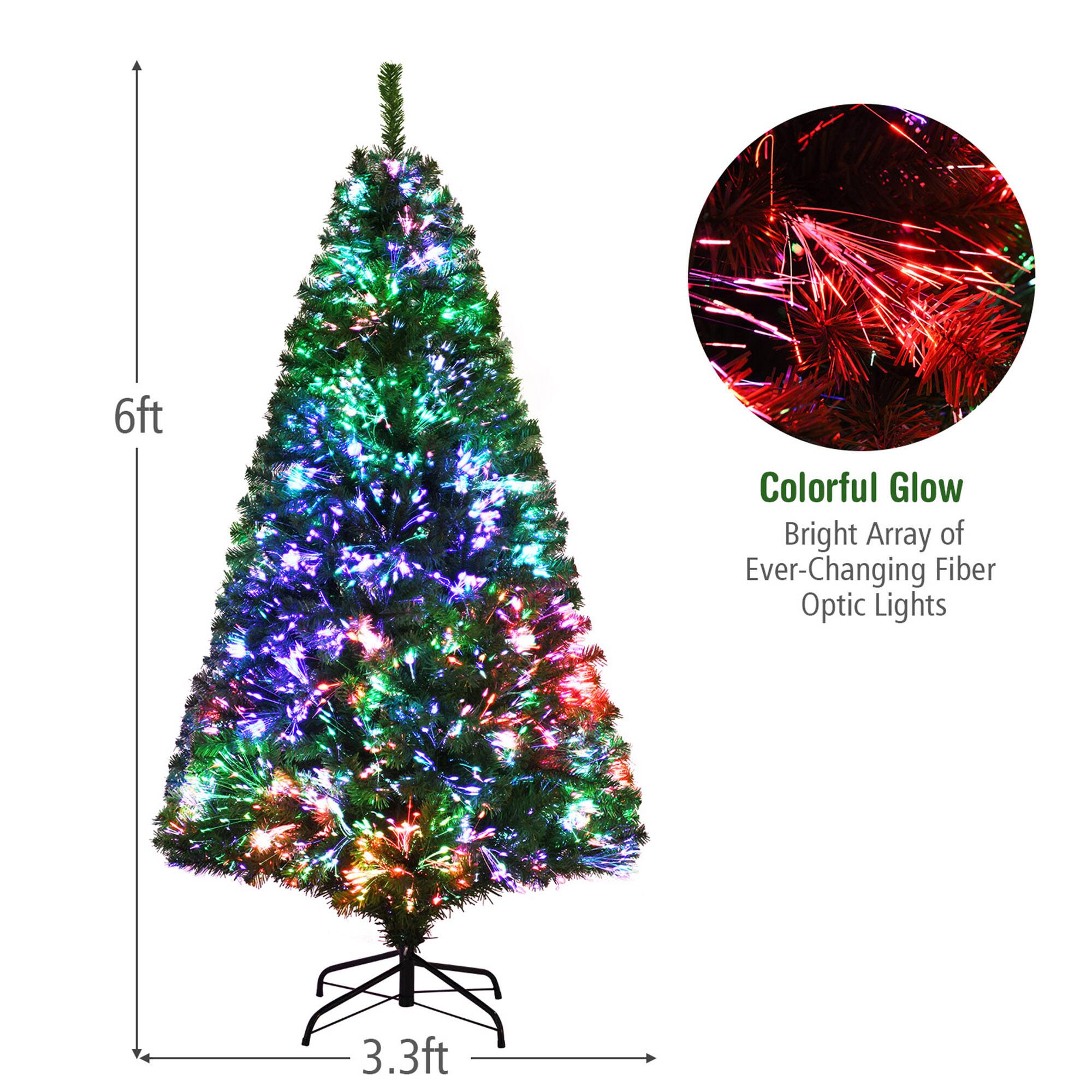 6ft Colorful Glow Bright Array of Ever-Changing Fiber Optic Lights 3.3ft