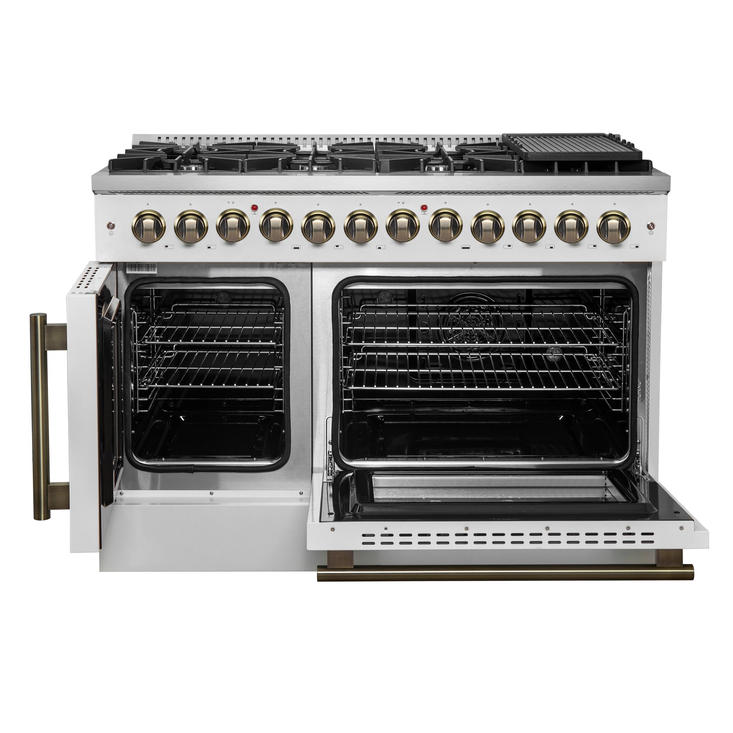 Alt View 2. Forno Appliances - Galiano 6.58 Cu. Ft. Freestanding Dual Fuel True Convection Range - White.